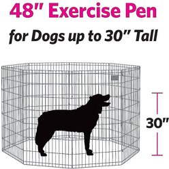 MidWest Wire Dog Exercise Pen with Step-Thru Door, Black E-Coat, 48-in slide 2 of 9