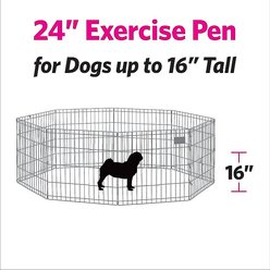 MidWest Wire Dog Exercise Pen with Step-Thru Door, Gold Zinc, 24-in slide 2 of 9