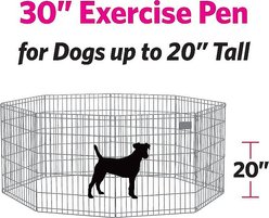 MidWest Wire Dog Exercise Pen with Step-Thru Door, Gold Zinc, 30-in slide 2 of 9