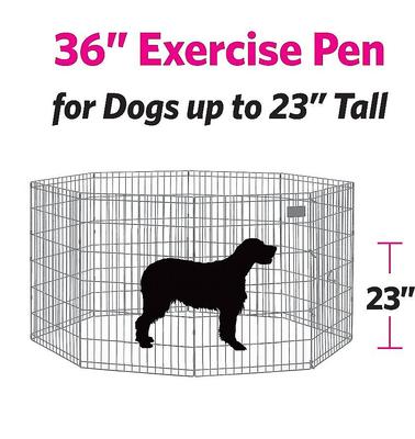 Show full view: MidWest Wire Dog Exercise Pen with Step-Thru Door, Gold Zinc, 36-in slide 3 of 12