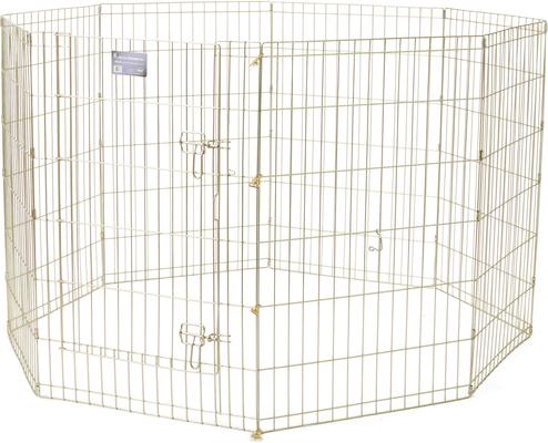 Show full view: MidWest Wire Dog Exercise Pen with Step-Thru Door, Gold Zinc, 36-in slide 4 of 12