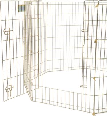 Show full view: MidWest Wire Dog Exercise Pen with Step-Thru Door, Gold Zinc, 36-in slide 8 of 12