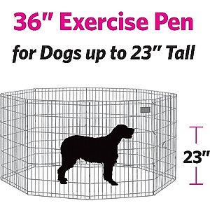 MidWest Wire Dog Exercise Pen with Step-Thru Door, Gold Zinc, 36-in