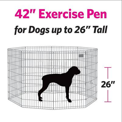 Show full view: MidWest Wire Dog Exercise Pen with Step-Thru Door, Gold Zinc, 42-in slide 9 of 11