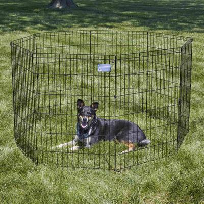 Show full view: MidWest Wire Foldable Dog & Cat Exercise Pen, Black, Intermediate: 36-in slide 4 of 7