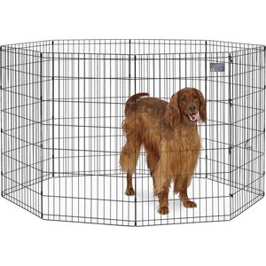 MidWest Wire Foldable Dog & Cat Exercise Pen, Black, Large: 42-in