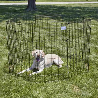 Show full view: MidWest Wire Foldable Dog & Cat Exercise Pen, Black, Large: 42-in slide 3 of 6