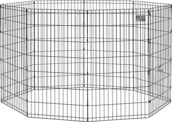 Show full view: MidWest Wire Foldable Dog & Cat Exercise Pen, Black, Large: 42-in slide 2 of 6