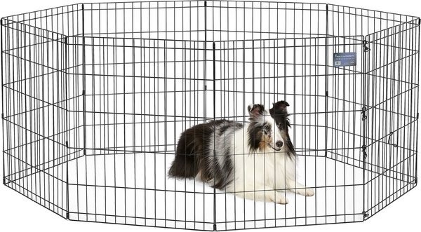 Show full view: MidWest Wire Foldable Dog & Cat Exercise Pen, Black, Medium: 30-in slide 1 of 6