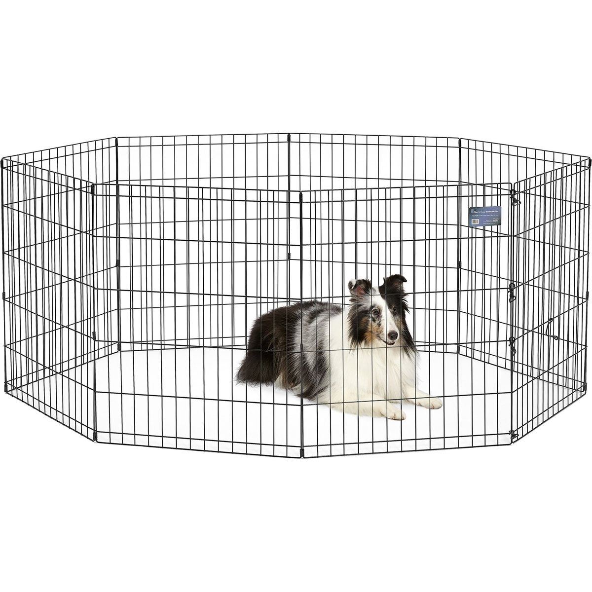 MidWest Wire Foldable Dog & Cat Exercise Pen, Black, Medium: 30-in