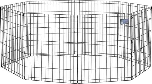 Show full view: MidWest Wire Foldable Dog & Cat Exercise Pen, Black, Medium: 30-in slide 2 of 6