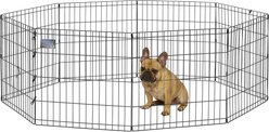 MidWest Wire Foldable Dog & Cat Exercise Pen, Black, Small: 24-in