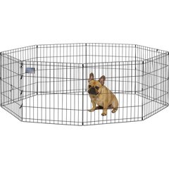 MidWest Wire Foldable Dog & Cat Exercise Pen, Black, Small: 24-in