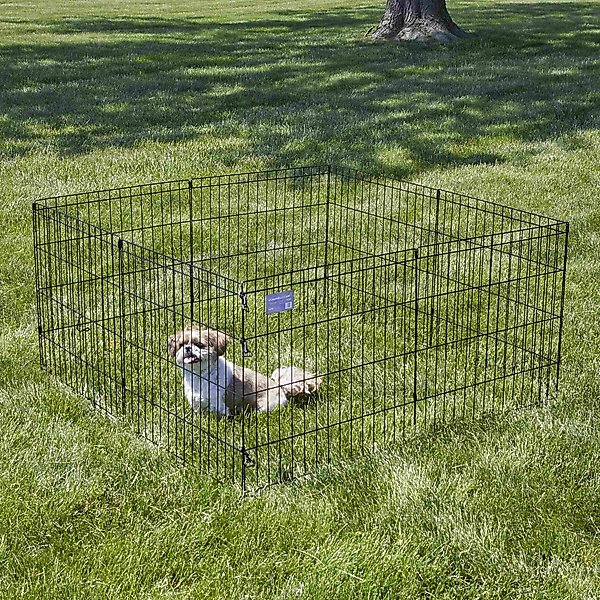 Show full view: MidWest Wire Foldable Dog & Cat Exercise Pen, Black, Small: 24-in slide 3 of 6