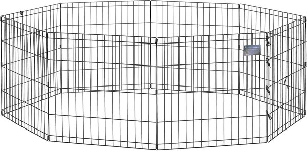 Show full view: MidWest Wire Foldable Dog & Cat Exercise Pen, Black, Small: 24-in slide 2 of 6