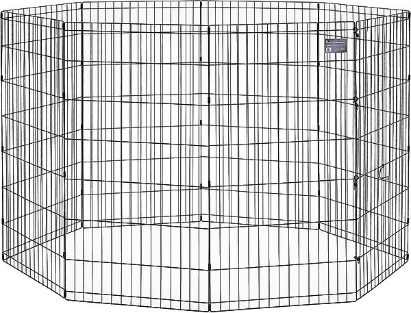 Show full view: MidWest Wire Foldable Dog & Cat Exercise Pen, Black, X-Large: 48-in slide 2 of 6