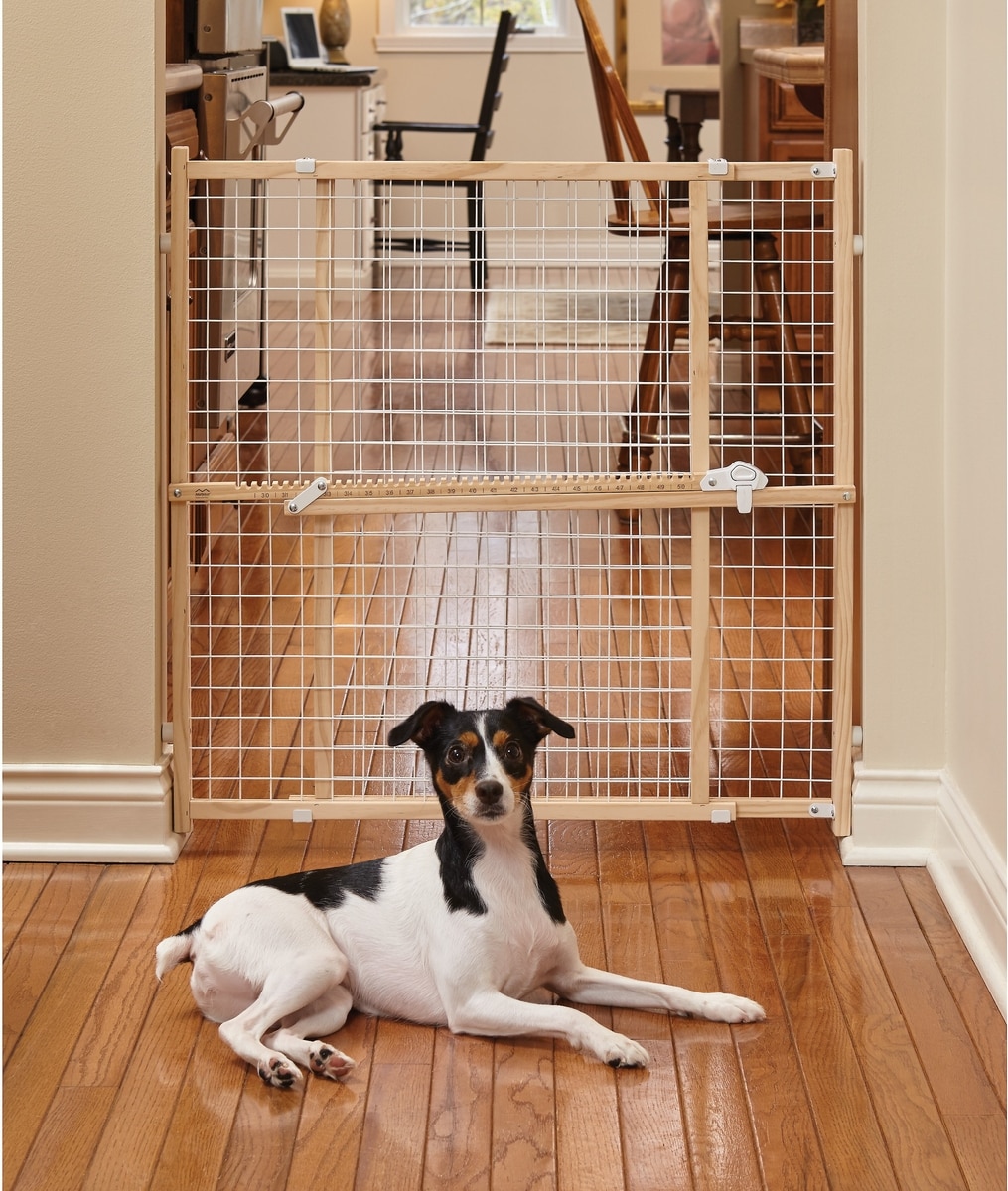Midwest Wood/Wire Mesh Pet Gate, 32-in, image size:1015x1200