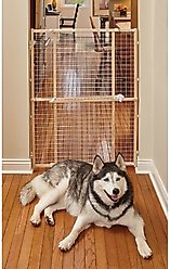 MidWest Wood/Wire Mesh Pet Gate, 44-in
