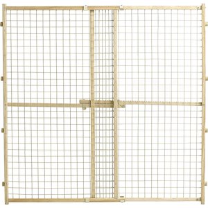 MidWest Wood/Wire Mesh Pet Gate, 44-in