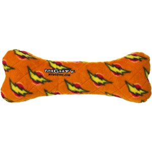 Mighty Bone Squeaky Plush Dog Toy, Orange