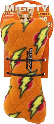 Show full view: Mighty Bone Squeaky Plush Dog Toy, Orange slide 5 of 8