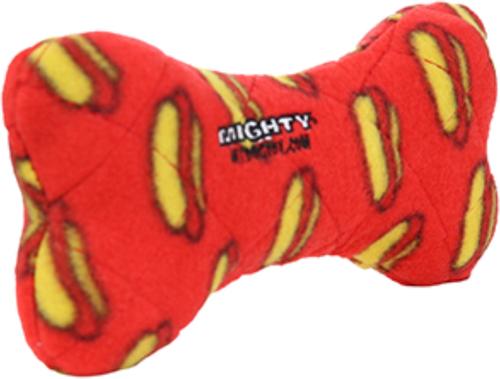 Show full view: Mighty Bone Squeaky Plush Dog Toy, Red slide 5 of 9
