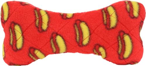 Show full view: Mighty Bone Squeaky Plush Dog Toy, Red slide 4 of 9