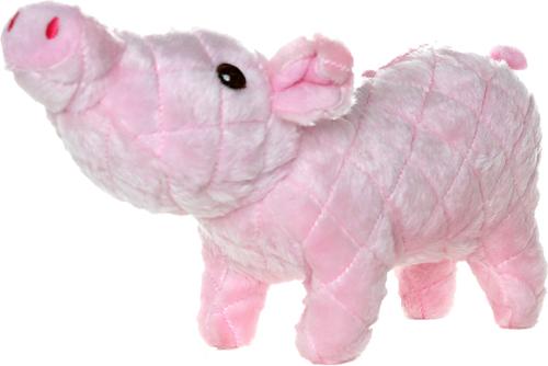 Show full view: Mighty Farm Piglet Squeaky Plush Dog Toy, Pink slide 2 of 5