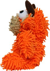 Mighty Jr Microfiber Ball Bull Squeaky Plush Dog Toy, Orange slide 2 of 4