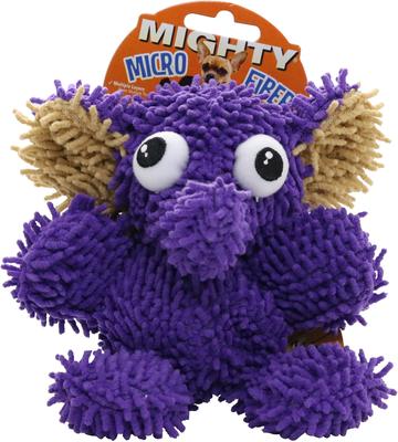 Show full view: Mighty Jr Microfiber Ball Elephant Squeaky Plush Dog Toy, Purple slide 4 of 4