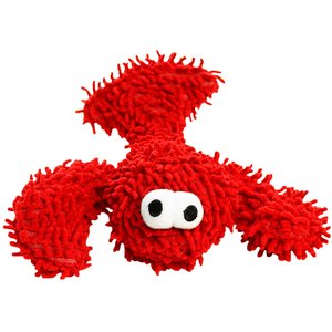 Mighty Jr Microfiber Ball Lobster Squeaky Plush Dog Toy, Red