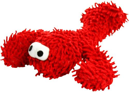 Show full view: Mighty Jr Microfiber Ball Lobster Squeaky Plush Dog Toy, Red slide 2 of 5