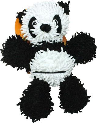 Show full view: Mighty Jr Microfiber Ball Panda Squeaky Plush Dog Toy, Black slide 4 of 4