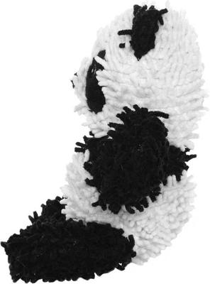 Show full view: Mighty Jr Microfiber Ball Panda Squeaky Plush Dog Toy, Black slide 3 of 4