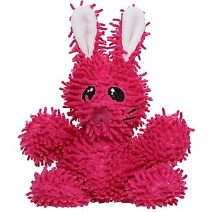 Mighty Jr Microfiber Ball Rabbit Squeaky Plush Dog Toy, Pink
