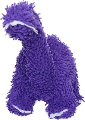 Show full view: Mighty Microfiber Ball Med Brachiosaurus Squeaky Plush Dog Toy, Purple slide 3 of 4