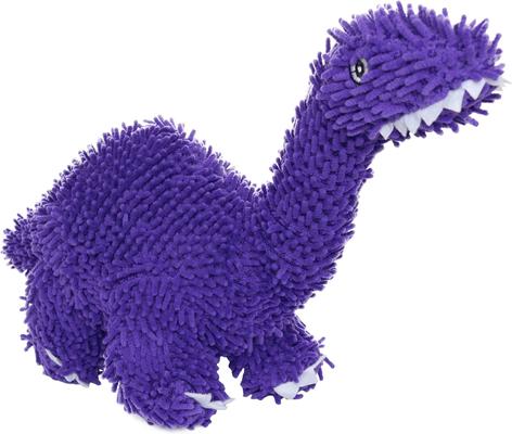 Show full view: Mighty Microfiber Ball Med Brachiosaurus Squeaky Plush Dog Toy, Purple slide 2 of 4