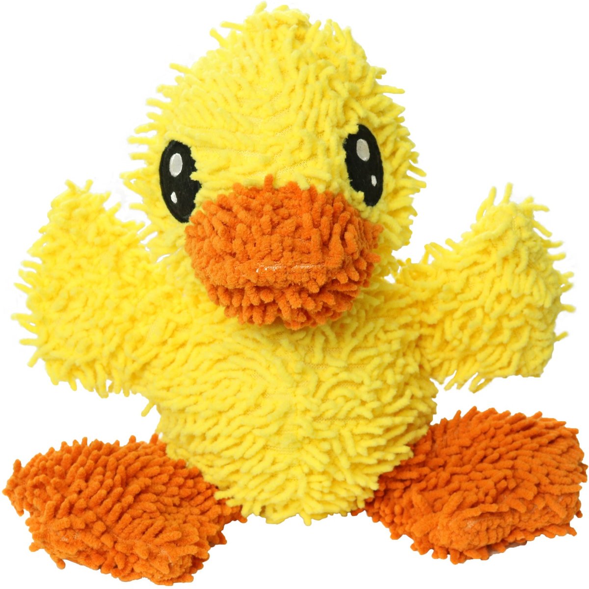 Mighty Microfiber Ball Med Duck Squeaky Plush Dog Toy, Yellow