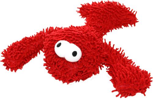 Show full view: Mighty Microfiber Ball Med Lobster Squeaky Plush Dog Toy, Red slide 3 of 5