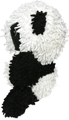 Show full view: Mighty Microfiber Ball Med Panda Squeaky Plush Dog Toy, Black slide 3 of 5