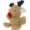 Show in main carousel: Mighty Microfiber Ball Med Reindeer Squeaky Plush Dog Toy, Brown slide 2 of 4