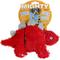 Show in main carousel: Mighty Microfiber Ball Med Stegosaurus Squeaky Plush Dog Toy, Red slide 4 of 4