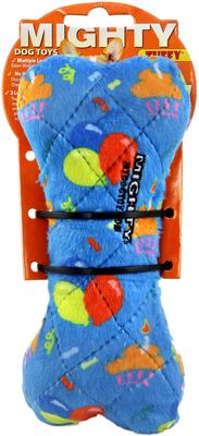 Show full view: Mighty No Stuff Bone Dog Toy, Blue, Medium slide 4 of 4