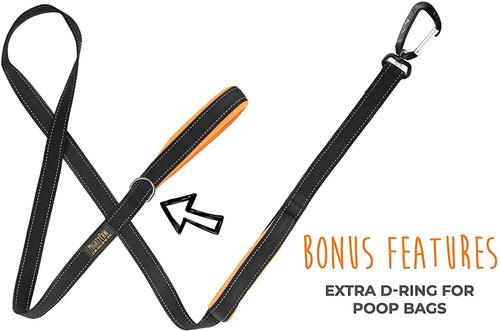 Show full view: Mighty Paw 2.0 Neoprene Dual Handle HandleX2 Dog Leash, 72-in, Black slide 6 of 9