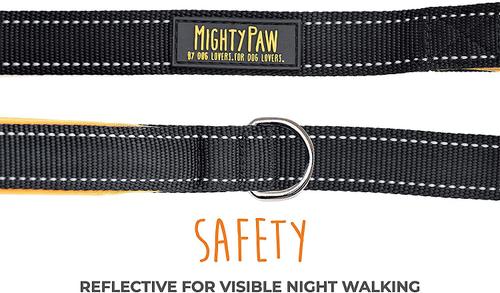 Show full view: Mighty Paw 2.0 Neoprene Dual Handle HandleX2 Dog Leash, 72-in, Black slide 7 of 9