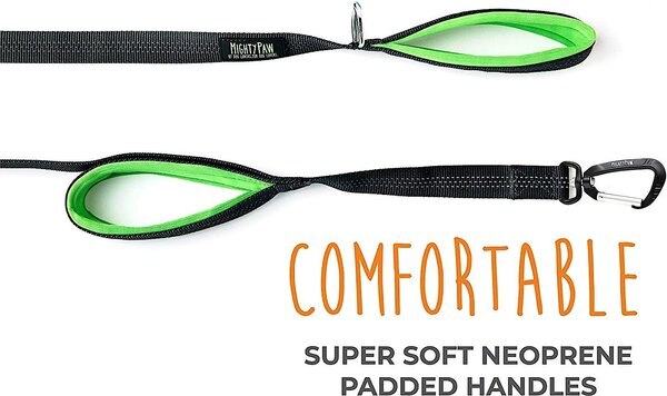 Mighty Paw 2.0 Neoprene Dual Handle HandleX2 Dog Leash, 72-in