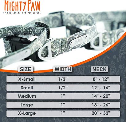 Show full view: Mighty Paw Designer Paisley Dog Collar, Large slide 2 of 10