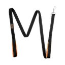 Mighty Paw HandleX2 Nylon Reflective Dog Leash, Black & Orange, 6-ft long, 1-in wide