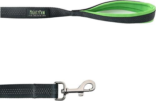 Show full view: Mighty Paw HandleX2 Nylon Reflective Dog Leash, Grey & Green, 6-ft long, 1-in wide slide 6 of 10