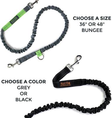 Show full view: Mighty Paw Hands Free Nylon Bungee Dog Leash Set, Black, 36-in slide 3 of 9